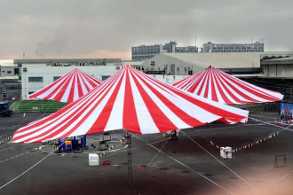 CHO THUÊ TRUSS BACKDROP VÀ DÙ LỆCH TÂM – GIẢI PHÁP NÂNG TẦM KHÔNG GIAN SỰ KIỆN